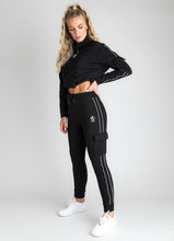 Load image into Gallery viewer, Gym King Utility Crop Hoodie - Black