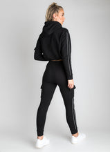 Load image into Gallery viewer, Gym King Utility Crop Hoodie - Black