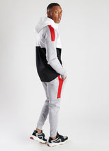 Load image into Gallery viewer, GK Lombardi Poly Tracksuit Bottoms - Black/White/Grey Marl/Red
