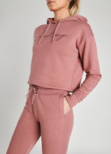 Load image into Gallery viewer, GK Script Crop Hoodie - Mauve