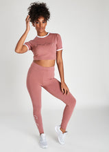 Load image into Gallery viewer, GK Script Ringer Crop Tee - Mauve