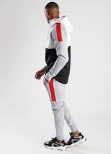 Load image into Gallery viewer, GK Lombardi Poly Tracksuit Bottoms - Black/White/Grey Marl/Red
