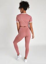 Load image into Gallery viewer, GK Script Ringer Crop Tee - Mauve
