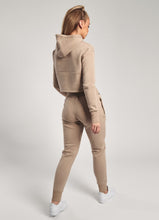 Load image into Gallery viewer, GK Sky Hooded Crop - Mocha
